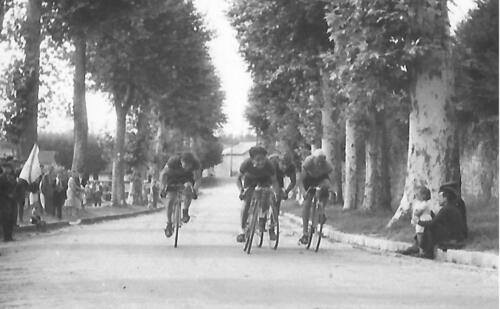 Course de Quasimodo - Les cyclistes sur le boulevard (1950)